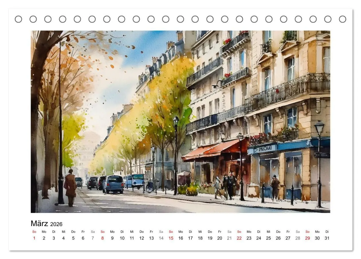 Bild: 9783457524749 | Romantisches Paris (Tischkalender 2026 DIN A5 quer), CALVENDO...