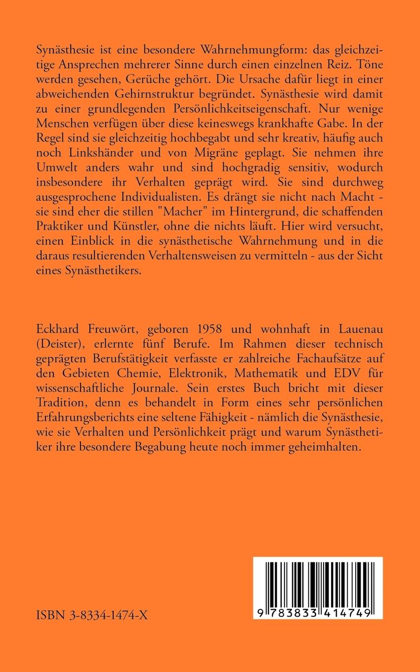 Rückseite: 9783833414749 | Vernetzte Sinne | Über Synästhestie und Verhalten | Eckhard Freuwört
