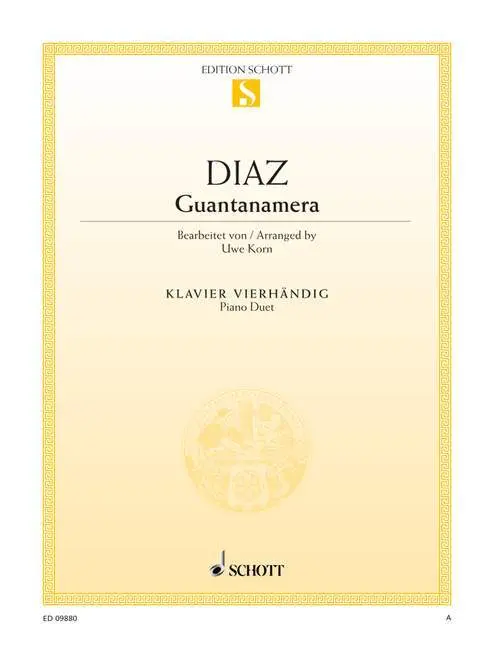 Cover: 9790001174749 | Guantanamera | Klavier 4-händig. | Uwe Korn | Edition Schott | Buch