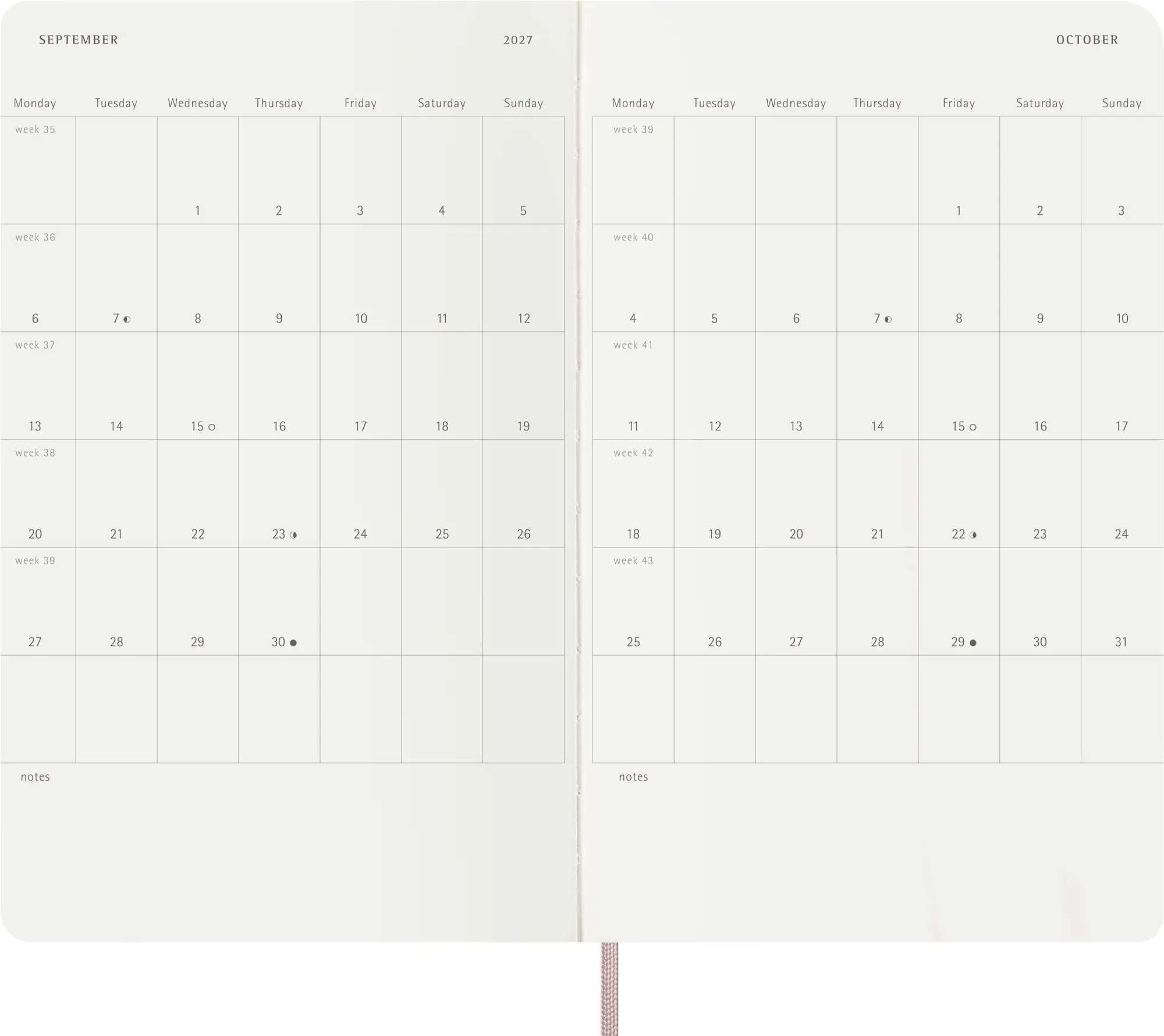 Bild: 8056999274849 | Moleskine Precious &amp; Ethical 12 Monate Wochen Notizkalender 2027,...