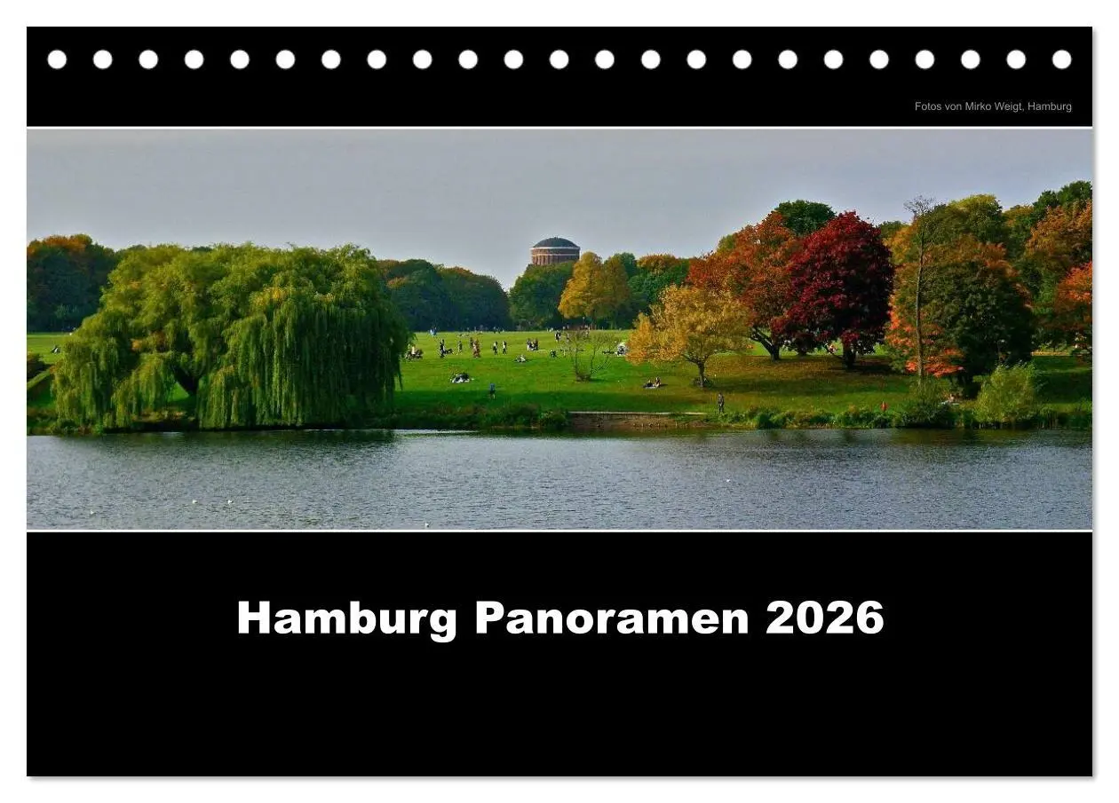 Cover: 9783516154849 | Hamburg Panoramen 2026 (Tischkalender 2026 DIN A5 quer), CALVENDO...