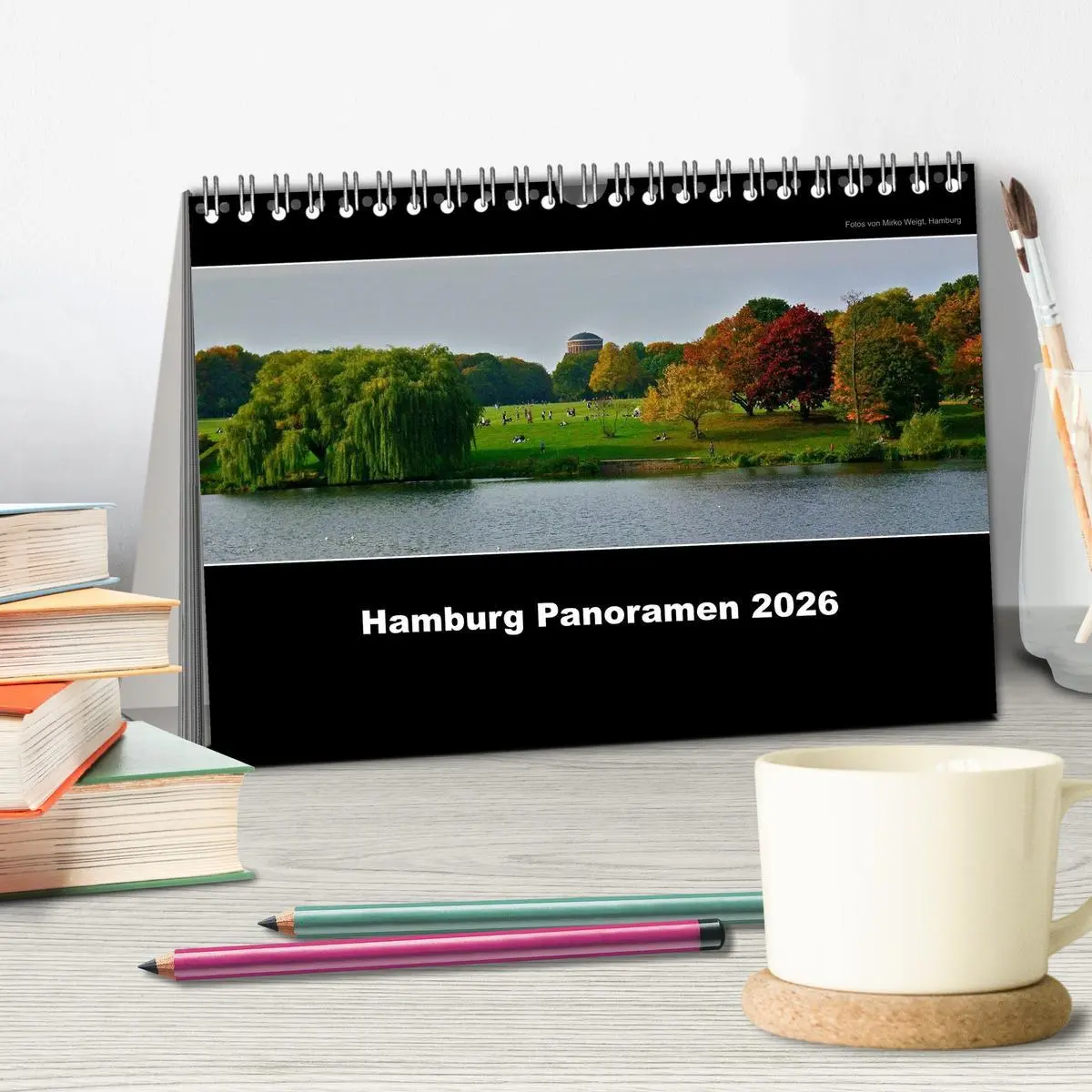 Bild: 9783516154849 | Hamburg Panoramen 2026 (Tischkalender 2026 DIN A5 quer), CALVENDO...