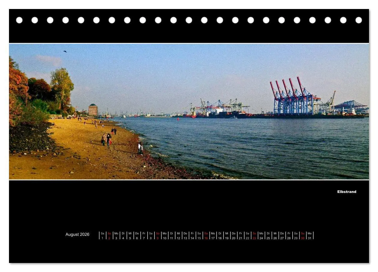 Bild: 9783516154849 | Hamburg Panoramen 2026 (Tischkalender 2026 DIN A5 quer), CALVENDO...