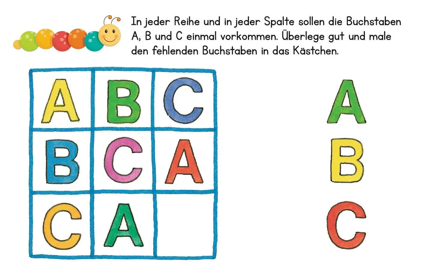 Bild: 9783845834849 | Lernraupe - Erste Buchstaben | 50 Karten mit abwischbarem Stift | Buch