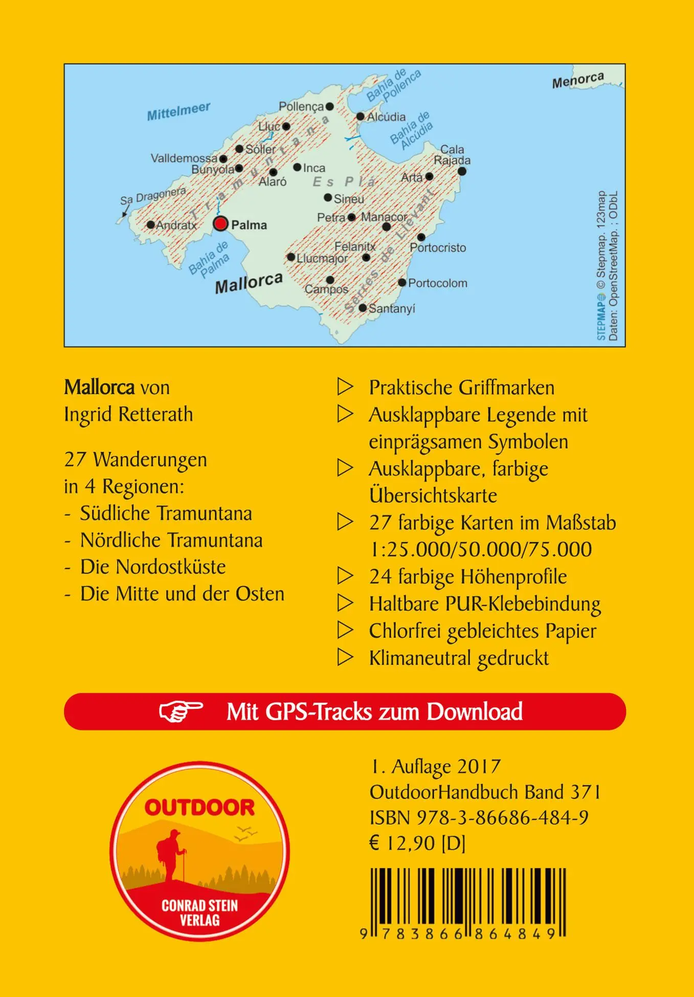 Rückseite: 9783866864849 | 27 Wanderungen Mallorca | Ingrid Retterath | Taschenbuch | 159 S.