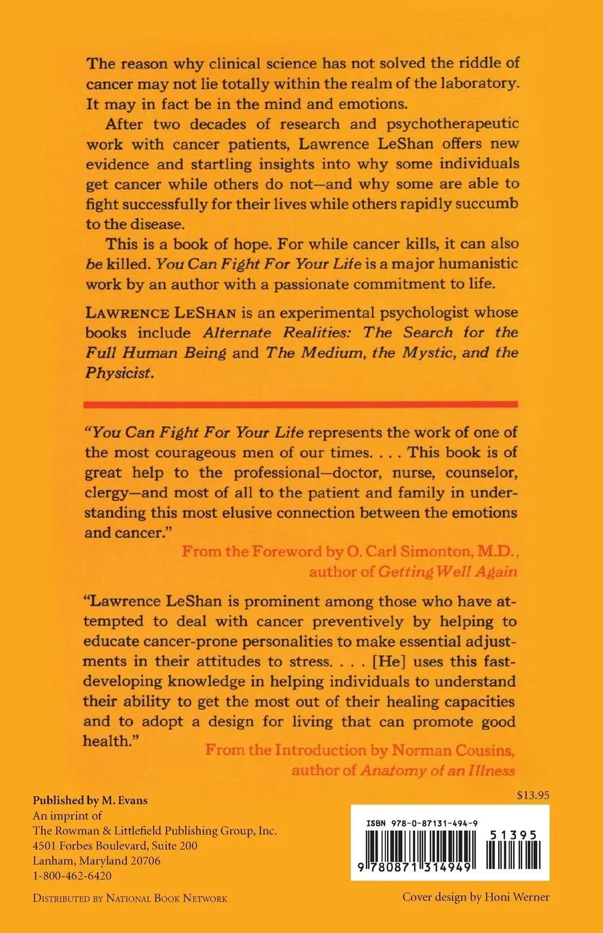 Rückseite: 9780871314949 | You Can Fight For Your Life | Lawrence Leshan | Taschenbuch | Englisch
