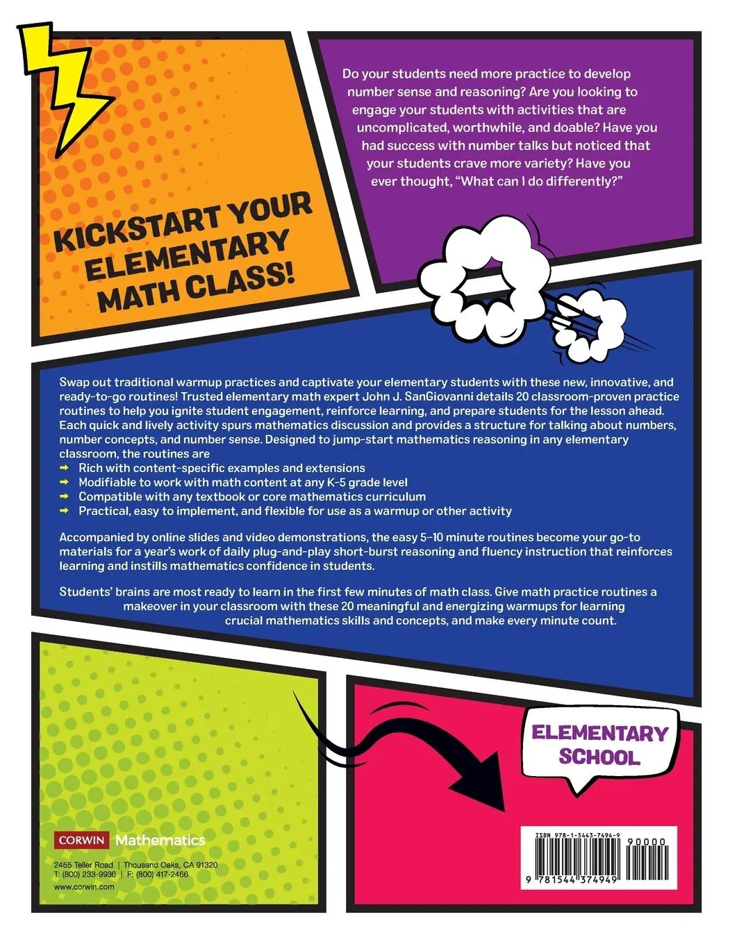 Rückseite: 9781544374949 | Daily Routines to Jump-Start Math Class, Elementary School | Buch