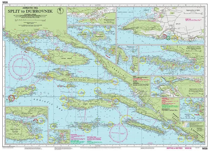 Bild: 9781786794949 | M26 Split to Dubrovnik | Imray M Series | (Land-)Karte | Englisch
