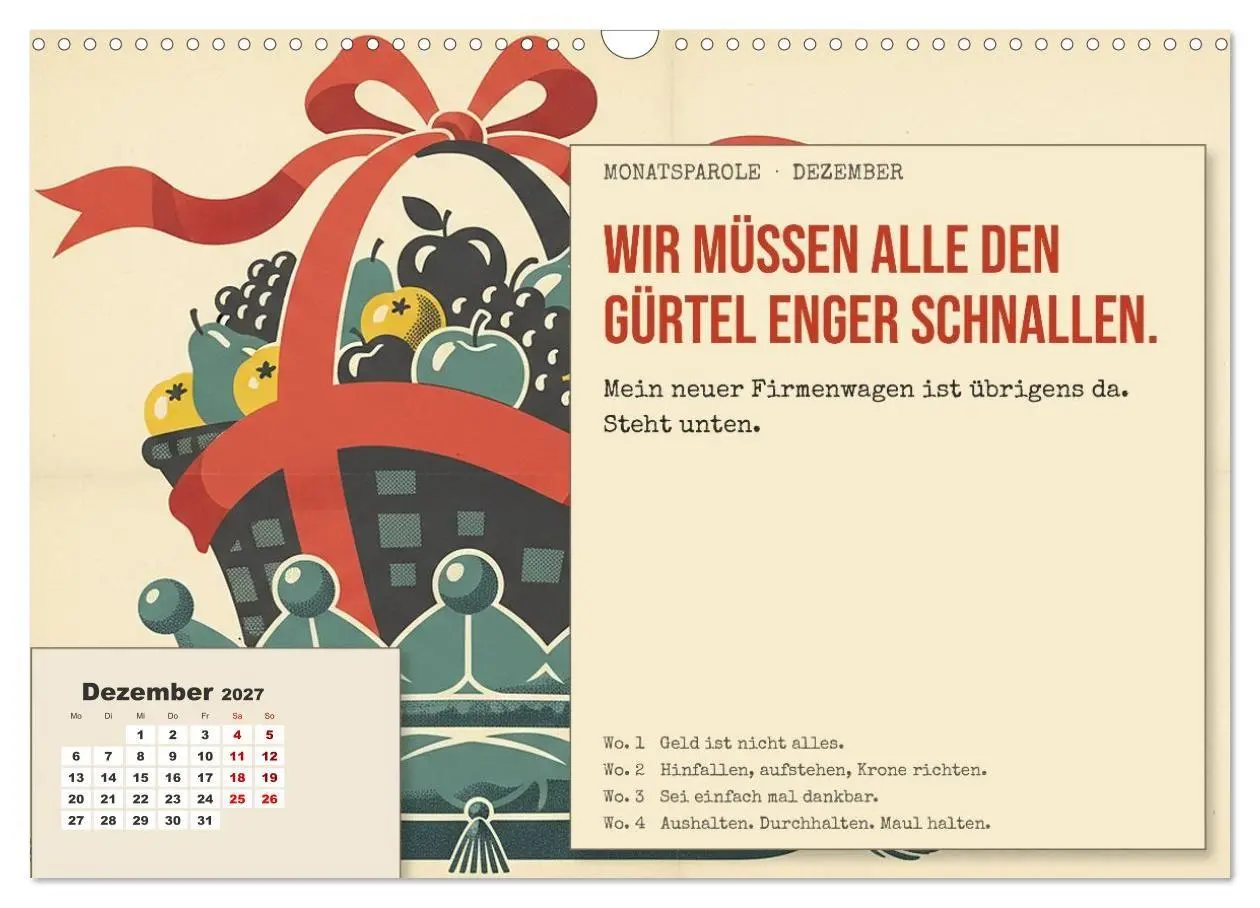 Bild: 9783594364949 | Aushalten. Durchhalten. Maul halten. (Wandkalender 2027 DIN A3...