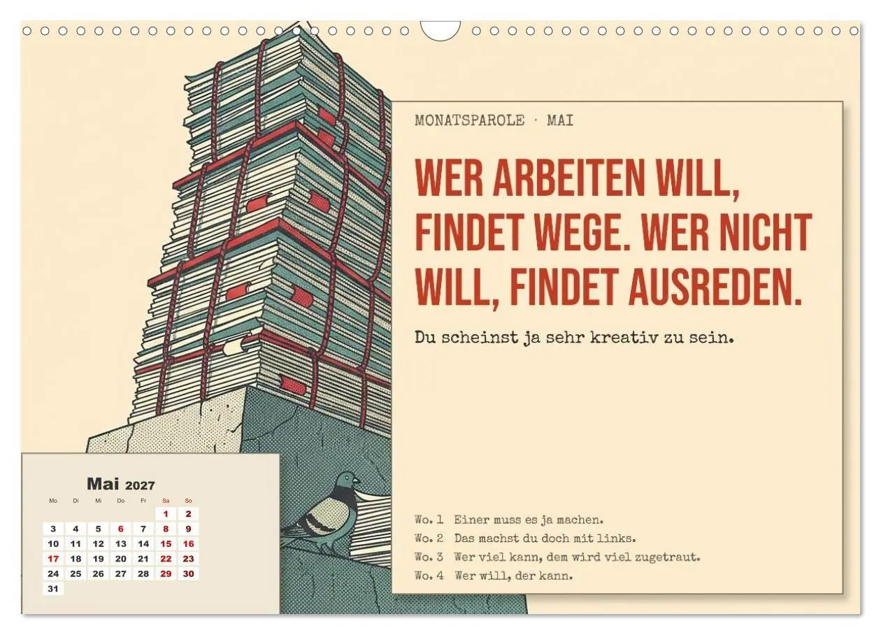 Bild: 9783594364949 | Aushalten. Durchhalten. Maul halten. (Wandkalender 2027 DIN A3...