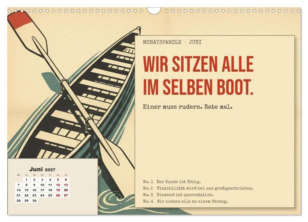 Bild: 9783594364949 | Aushalten. Durchhalten. Maul halten. (Wandkalender 2027 DIN A3...