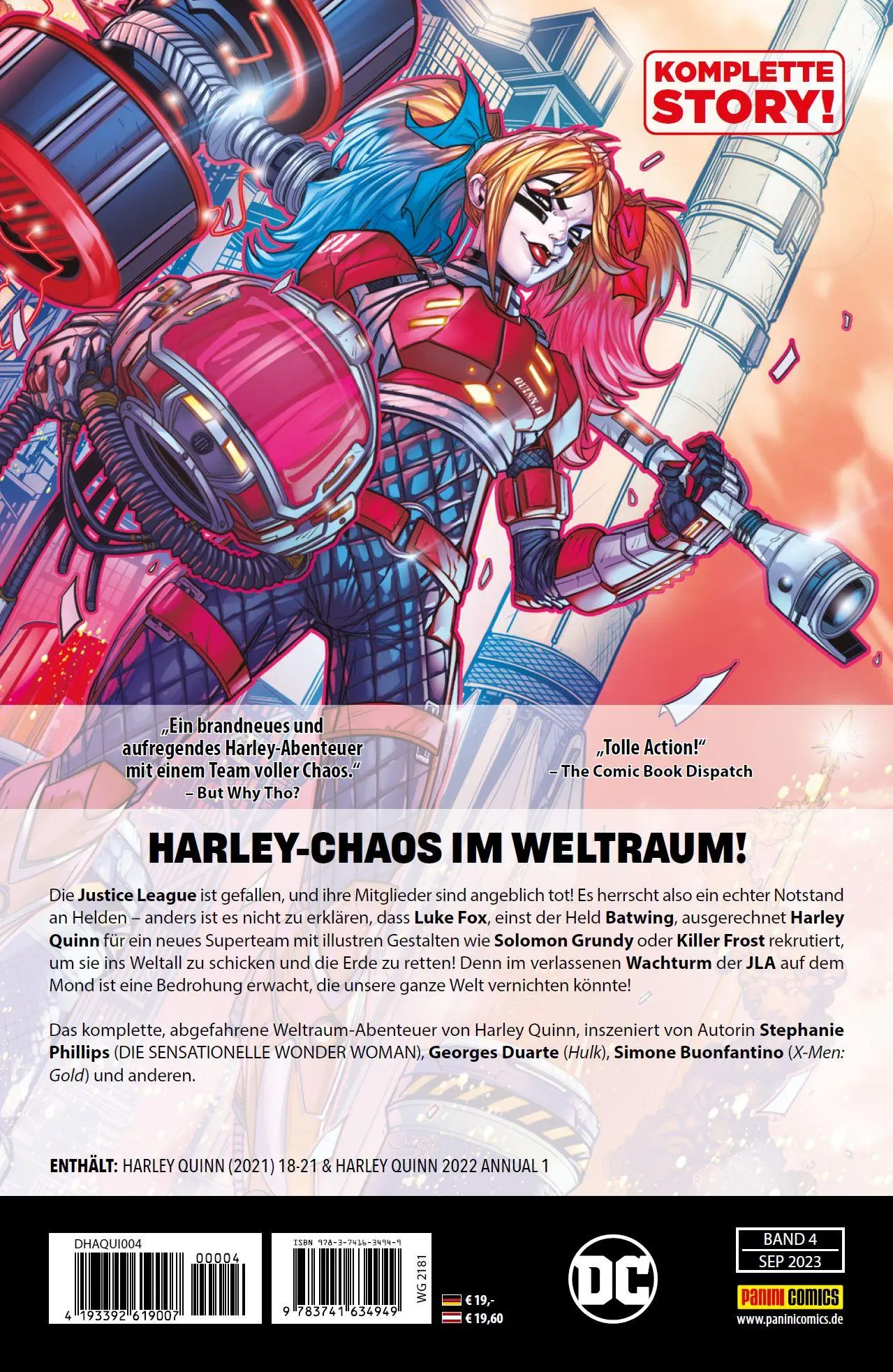 Rückseite: 9783741634949 | Harley Quinn | Bd. 4 (3. Serie): Task Force XX | Phillips (u. a.)