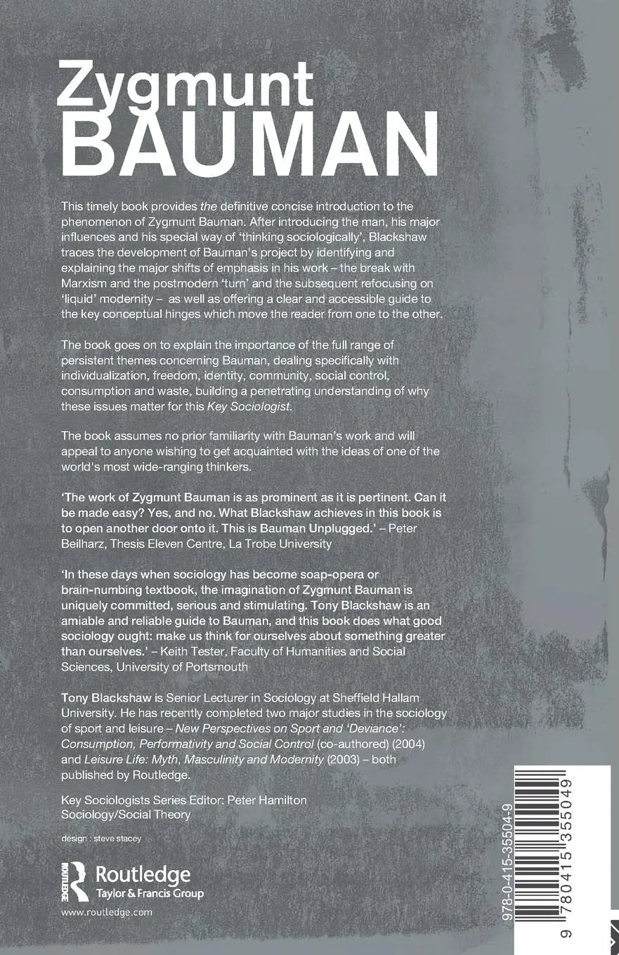 Rückseite: 9780415355049 | Zygmunt Bauman | Tony Blackshaw | Taschenbuch | Englisch | 2005