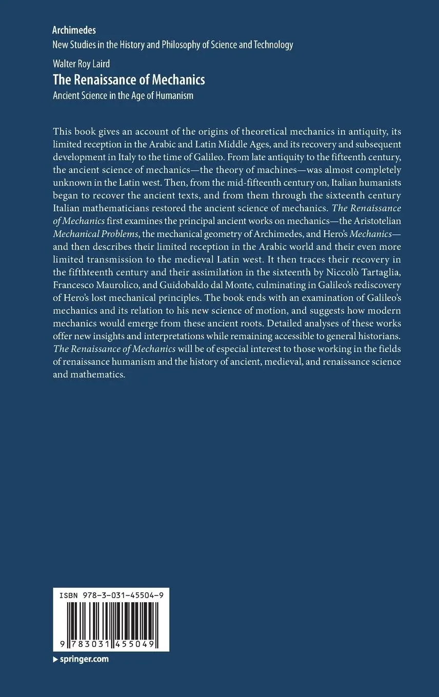 Rückseite: 9783031455049 | The Renaissance of Mechanics | Ancient Science in the Age of Humanism