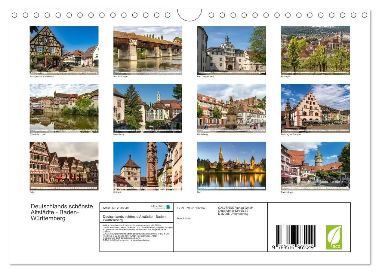 Bild: 9783516965049 | Deutschlands schönste Altstädte - Baden-Württemberg (Wandkalender...
