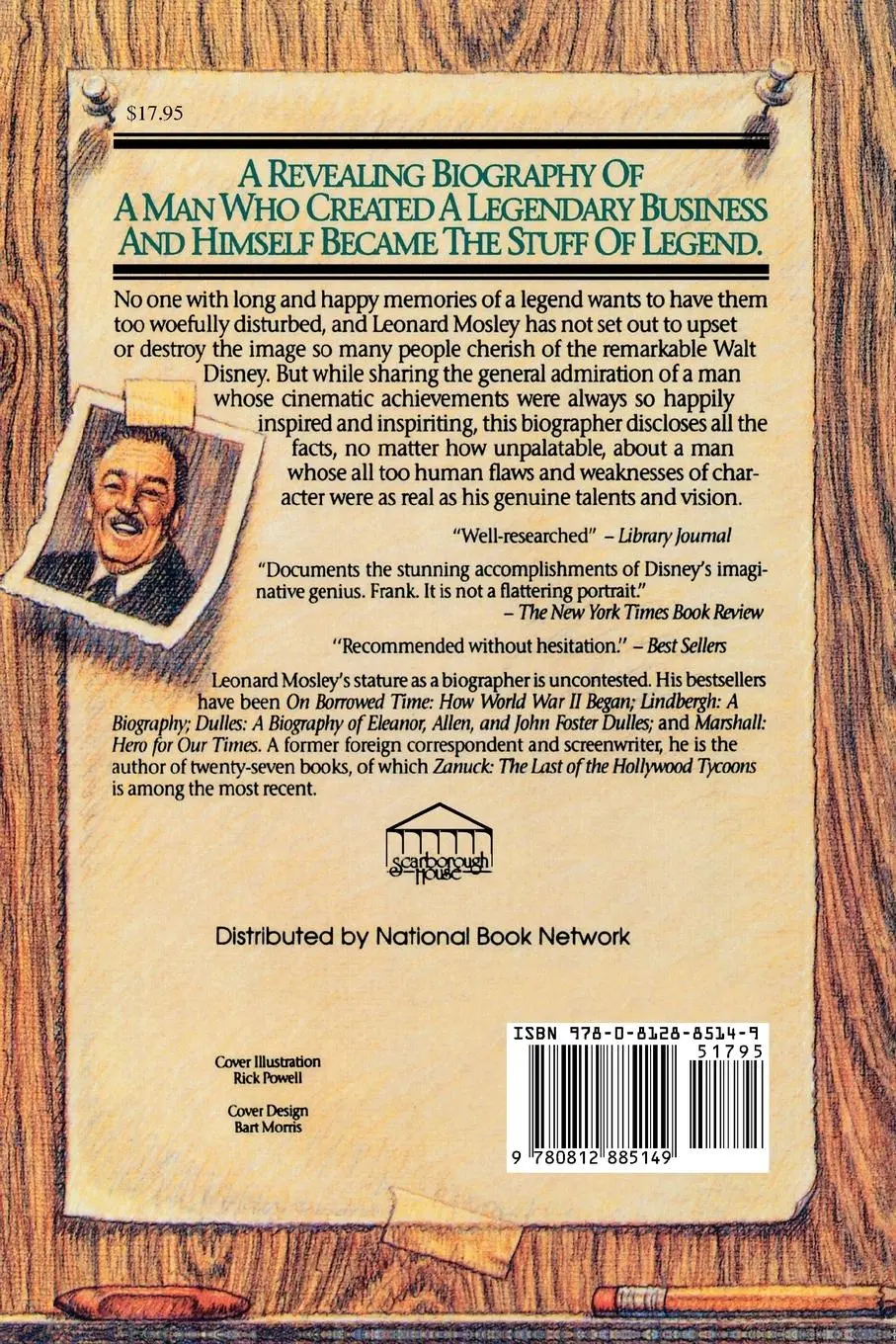Rückseite: 9780812885149 | Disney's World | Leonard Mosley | Taschenbuch | Englisch | 1990
