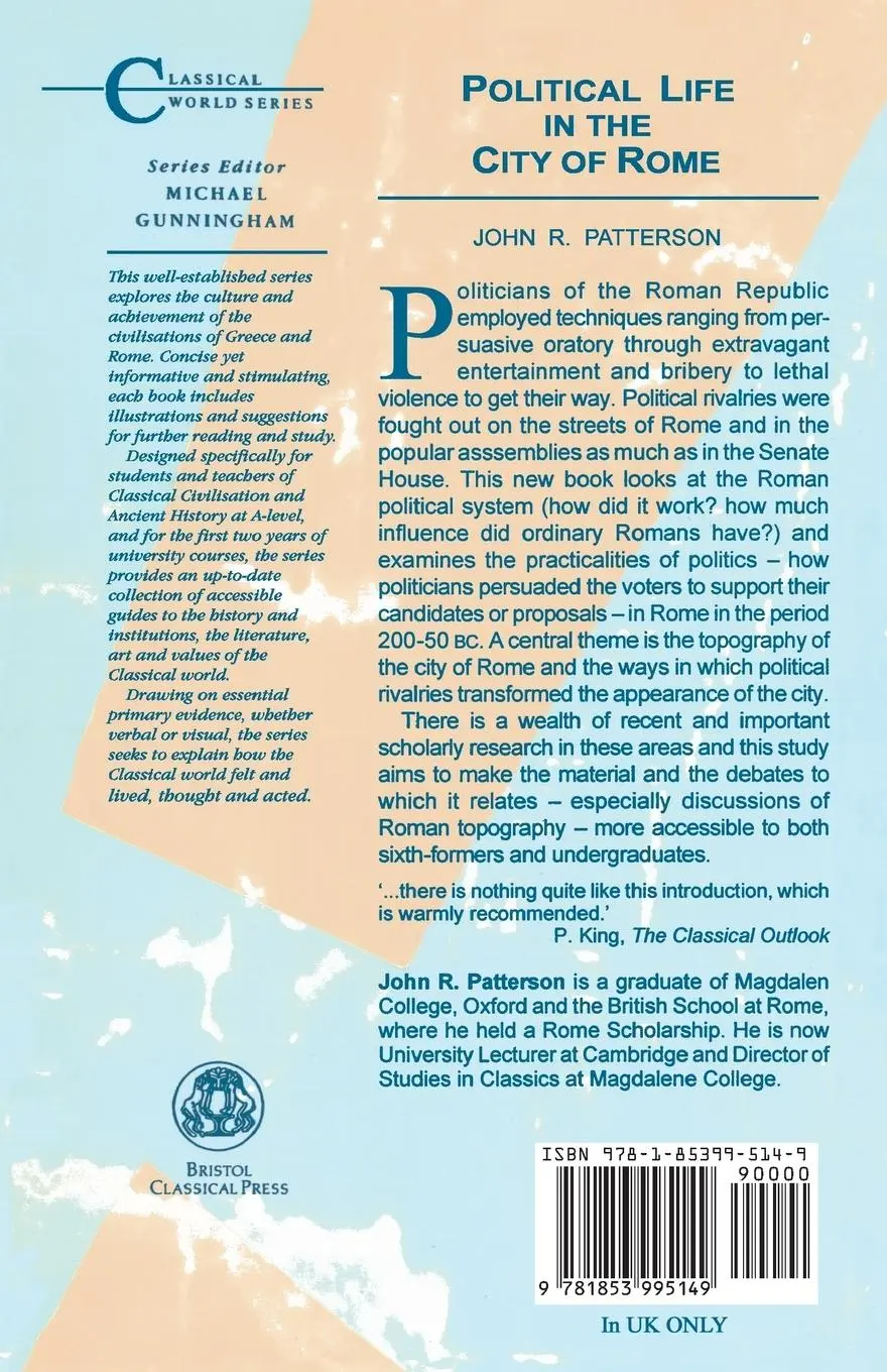 Rückseite: 9781853995149 | Political Life in the City of Rome | John R. Patterson | Taschenbuch