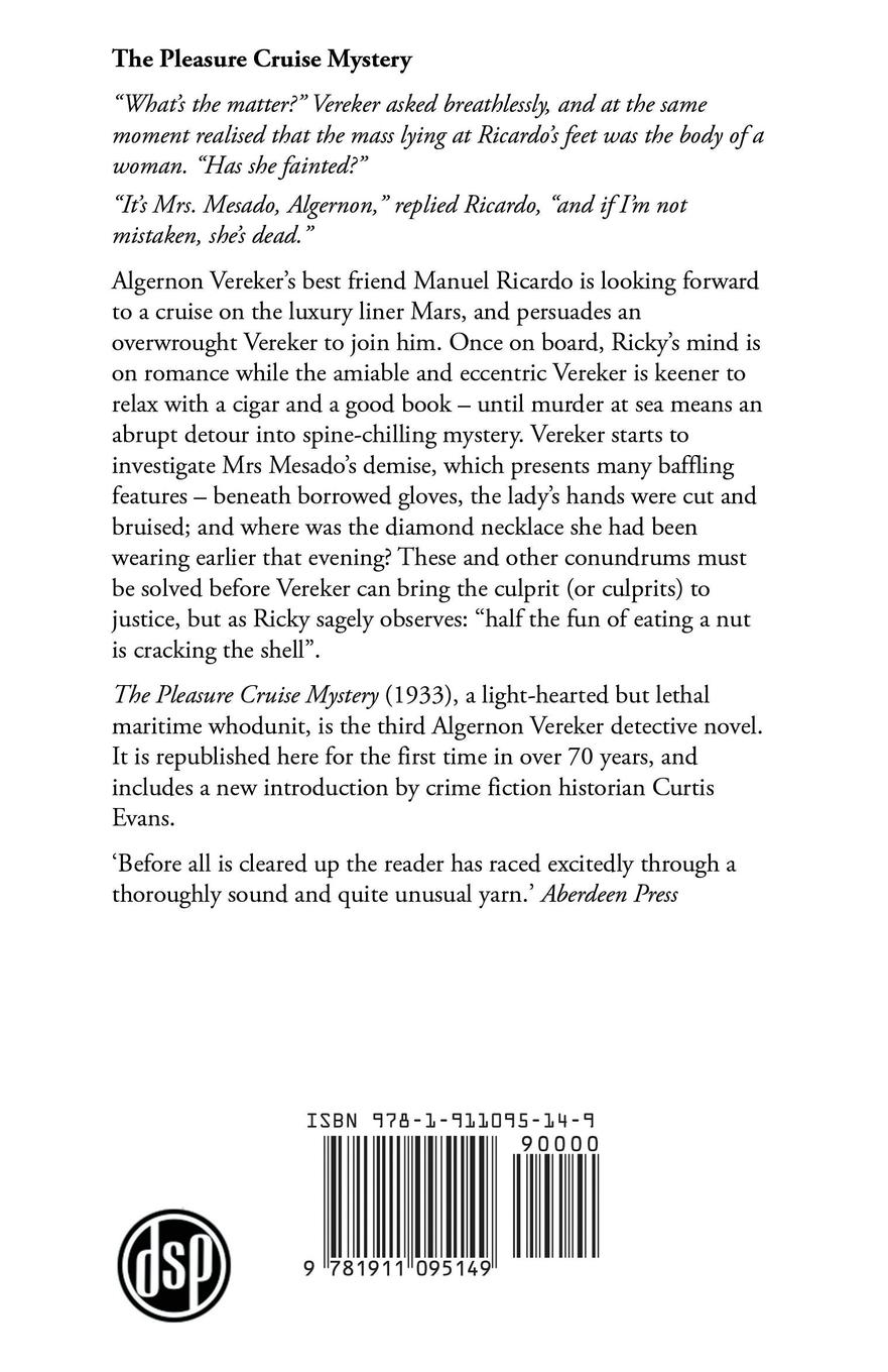 Rückseite: 9781911095149 | The Pleasure Cruise Mystery | An Algernon Vereker Mystery | Forsythe