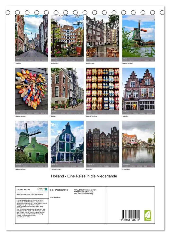 Bild: 9783435915149 | Holland - Eine Reise in die Niederlande (Tischkalender 2025 DIN A5...