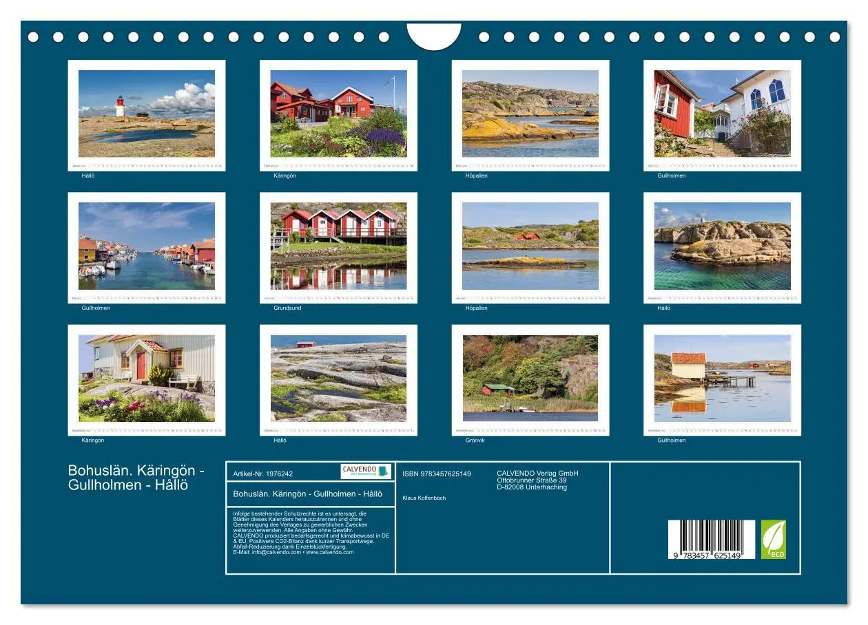 Bild: 9783457625149 | Bohuslän. Käringön - Gullholmen - Hållö (Wandkalender 2026 DIN A4...