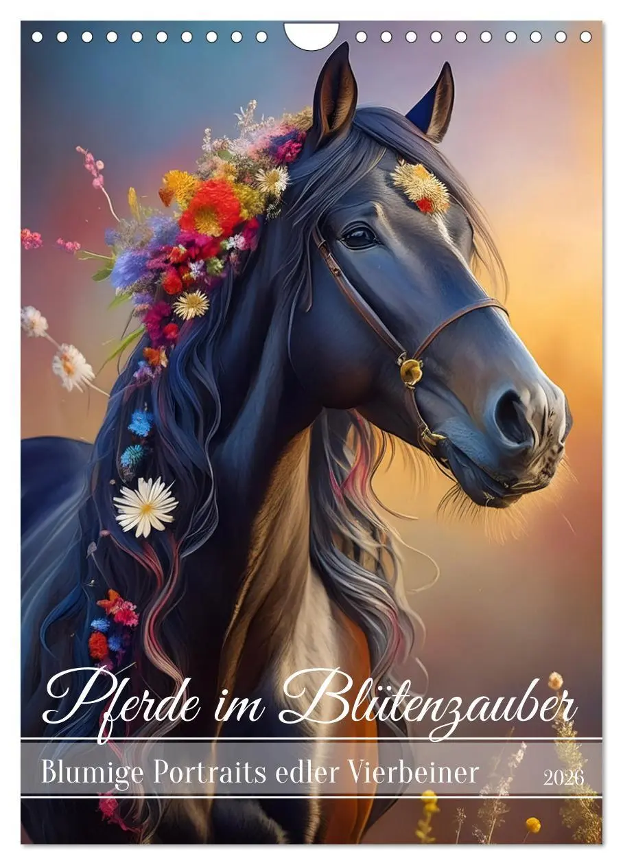 Cover: 9783516265149 | Pferde im Blütenzauber - Blumige Portraits edler Vierbeiner...