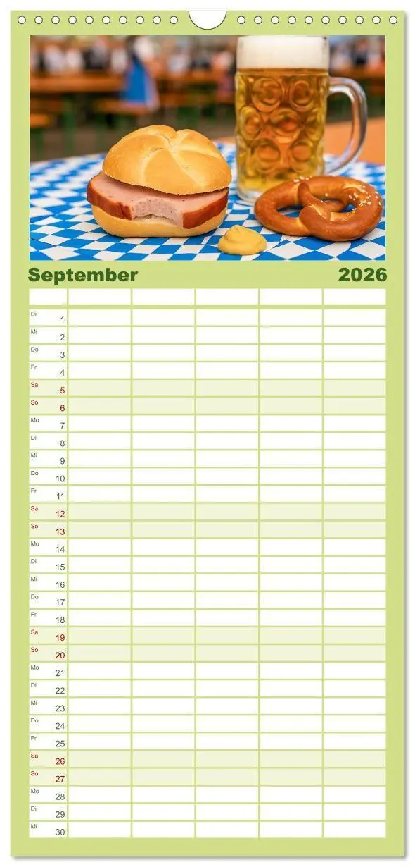 Bild: 9783516715149 | Familienplaner 2026 - Leberkäse-Kalender - Die Leberkässemmel aus...