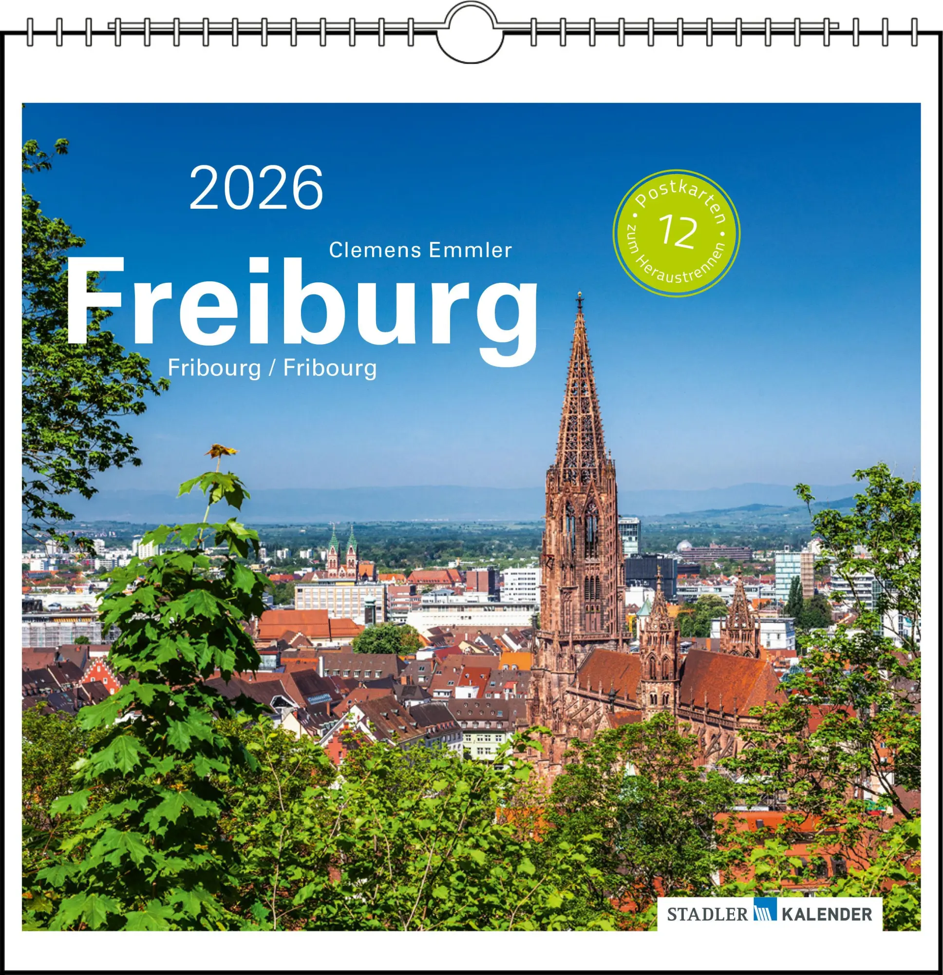 Cover: 9783861925149 | Freiburg 2026 | Postkarten-Tischkalender | Clemens Emmler | Kalender