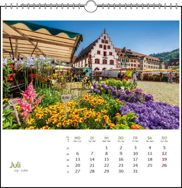 Bild: 9783861925149 | Freiburg 2026 | Postkarten-Tischkalender | Clemens Emmler | Kalender