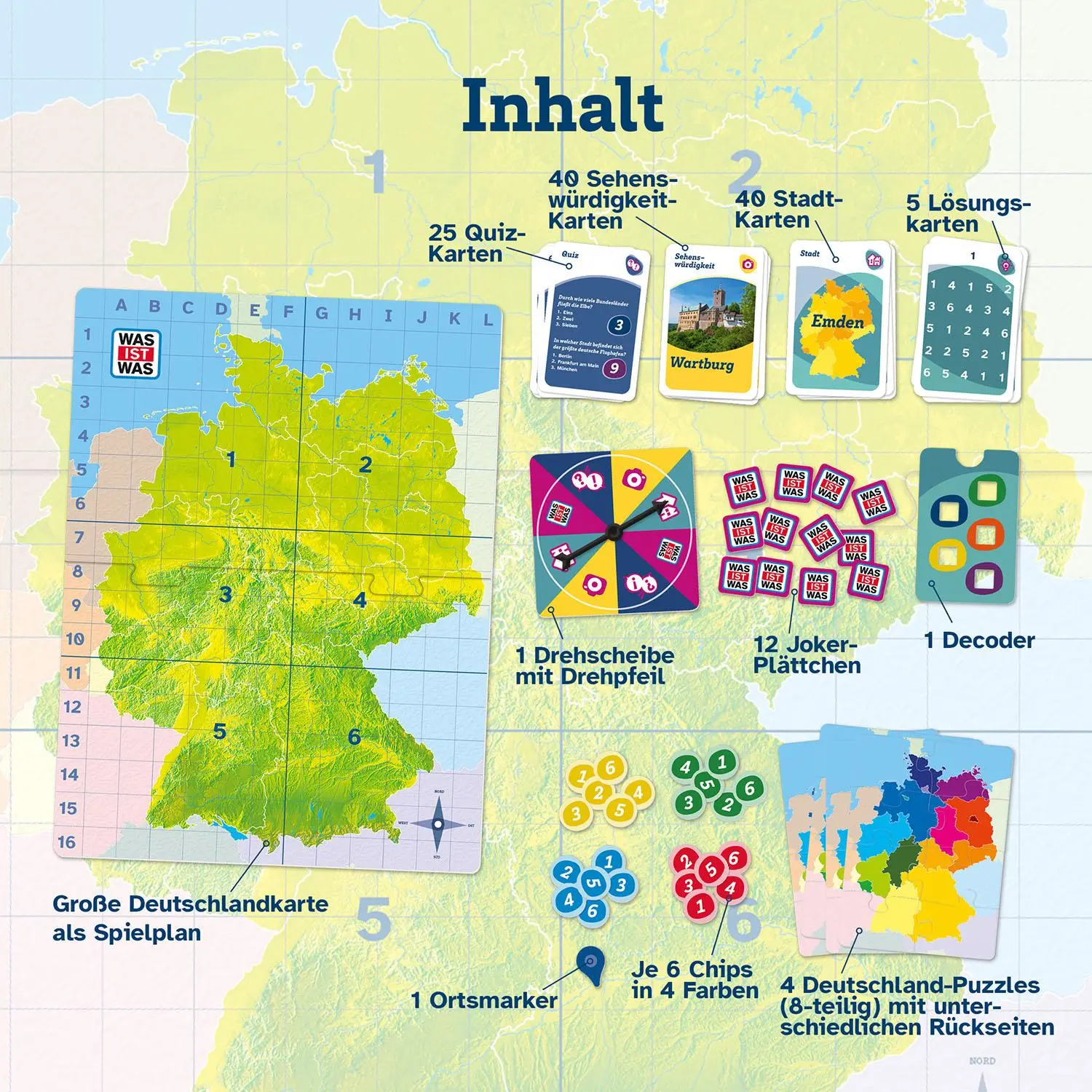 Bild: 4002051685249 | WAS IST WAS - Entdecke Deutschland | Spiel | Günter Burkhardt | Spiel