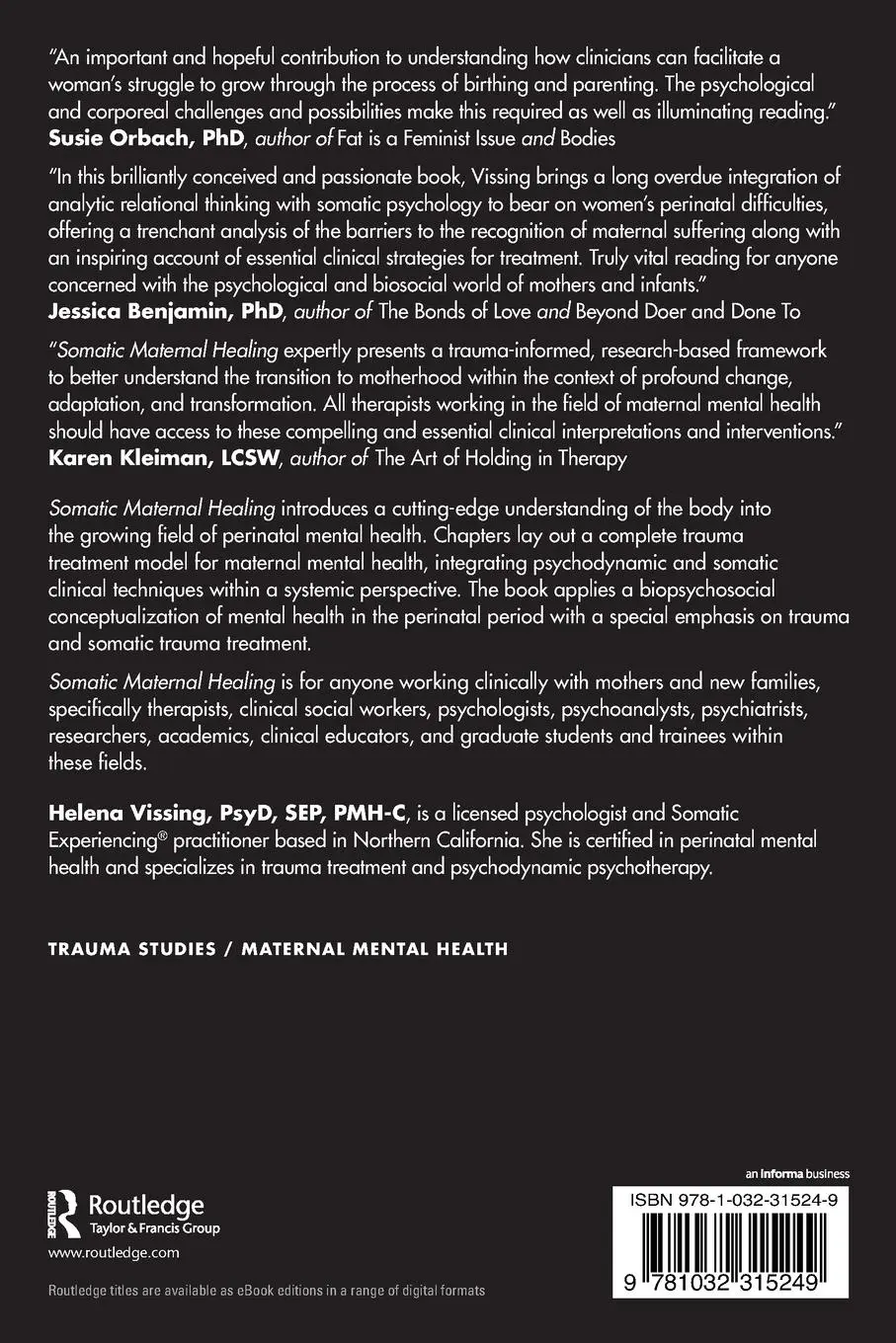 Rückseite: 9781032315249 | Somatic Maternal Healing | Helena Vissing | Taschenbuch | Englisch