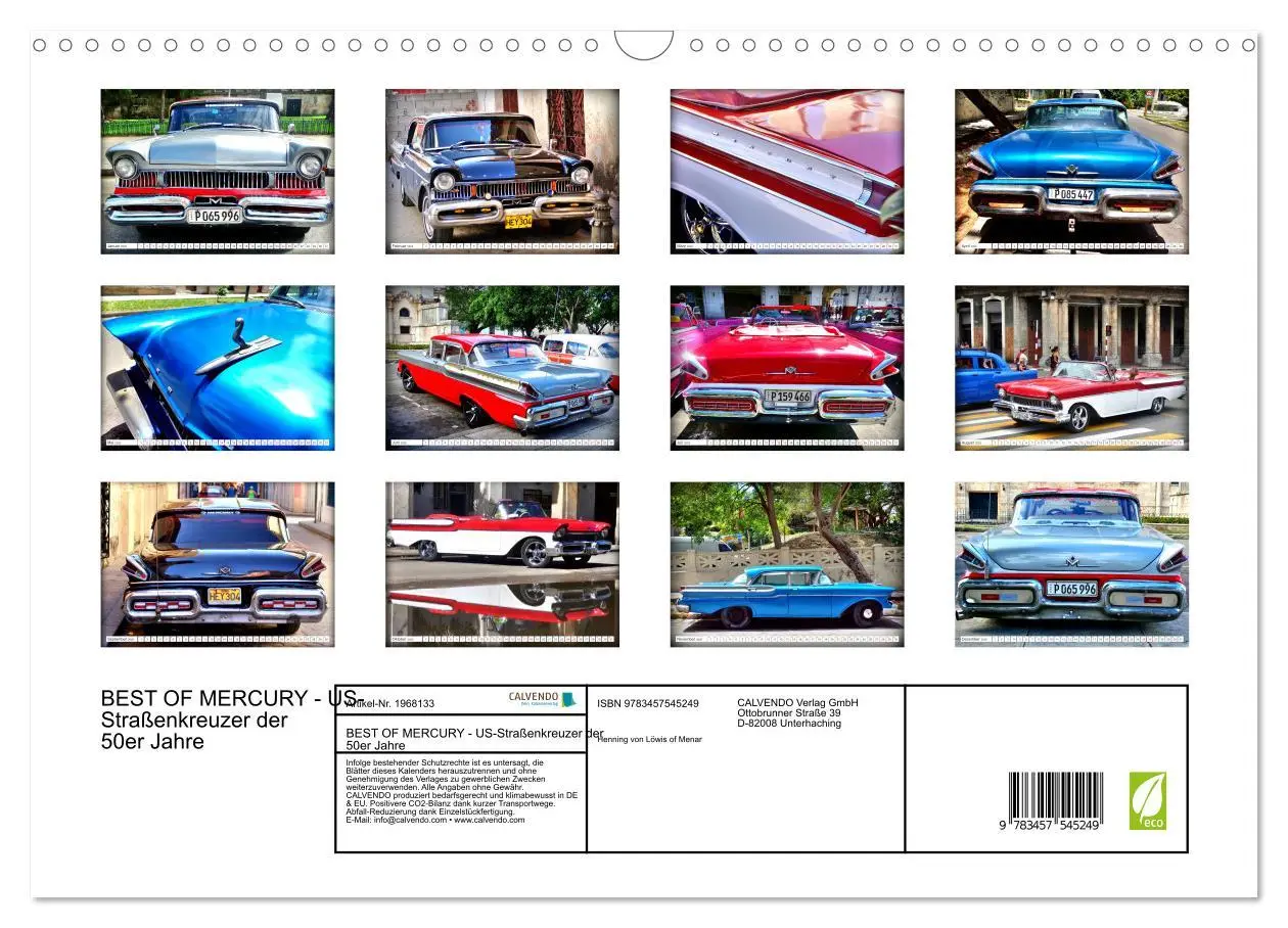 Bild: 9783457545249 | BEST OF MERCURY - US-Straßenkreuzer der 50er Jahre (Wandkalender...