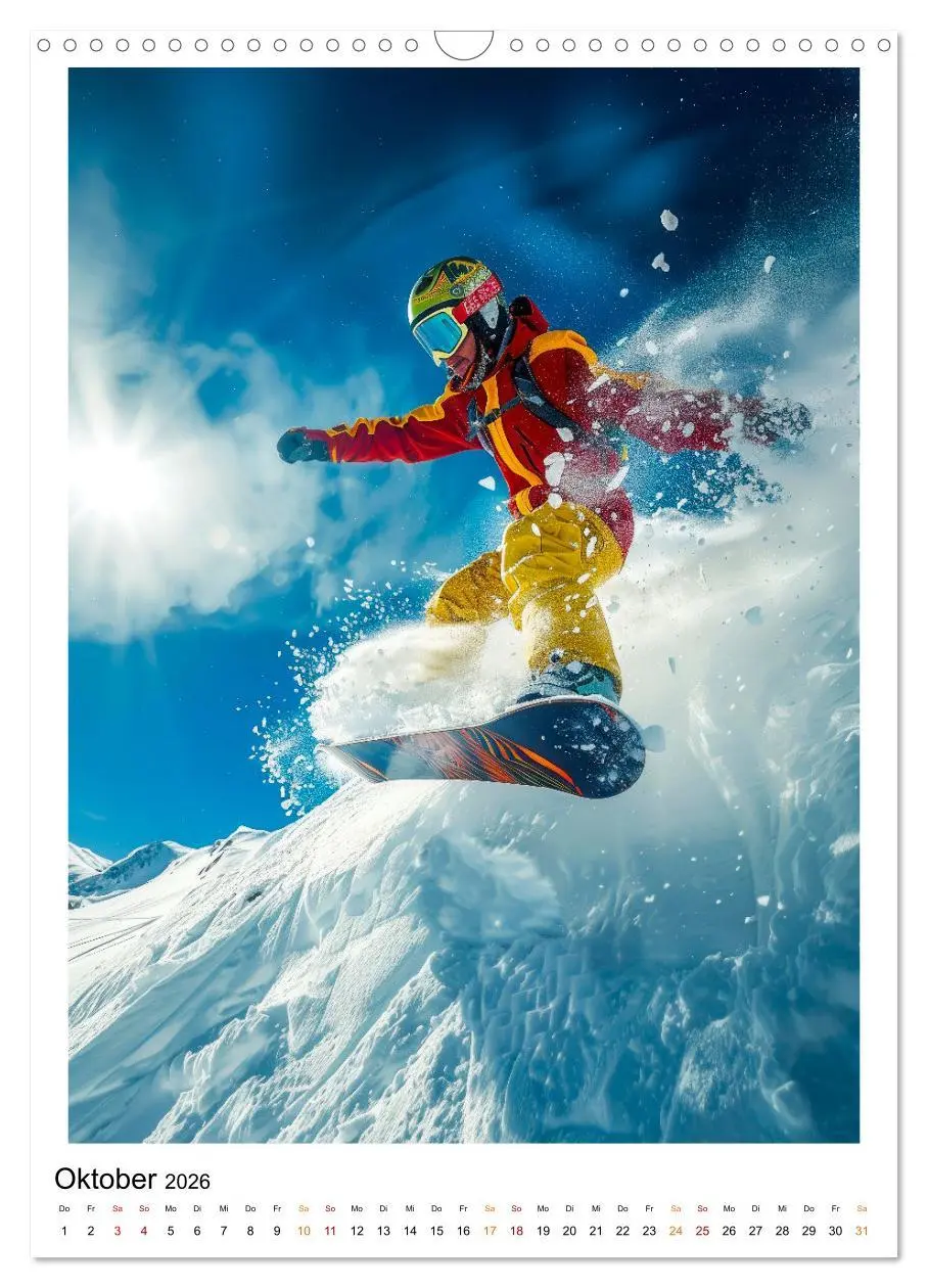 Bild: 9783516255249 | Snowboarden - coole Tage (Wandkalender 2026 DIN A3 hoch), CALVENDO...