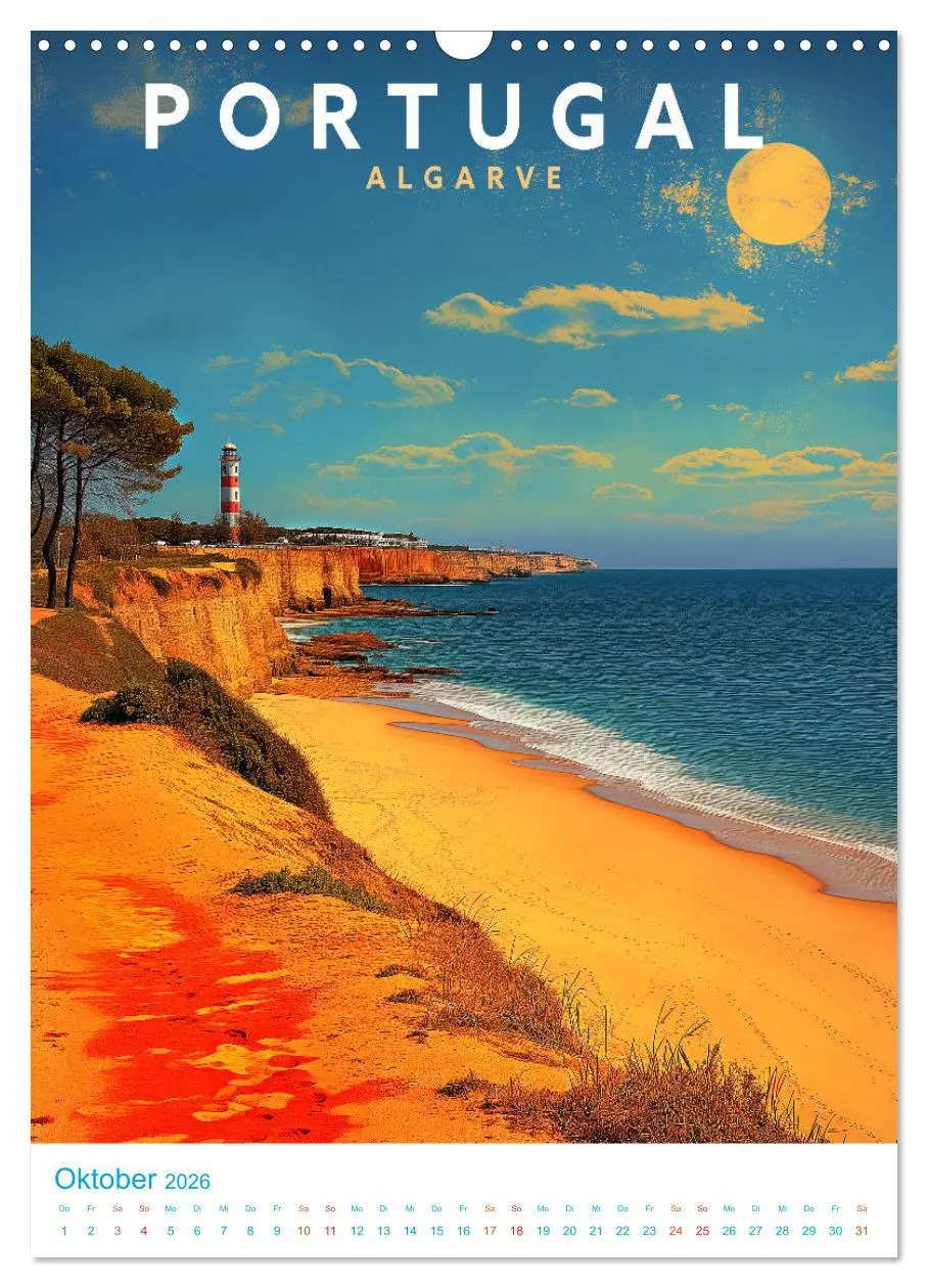 Bild: 9783516325249 | Portugal - Old School Poster Style (Wandkalender 2026 DIN A3 hoch),...