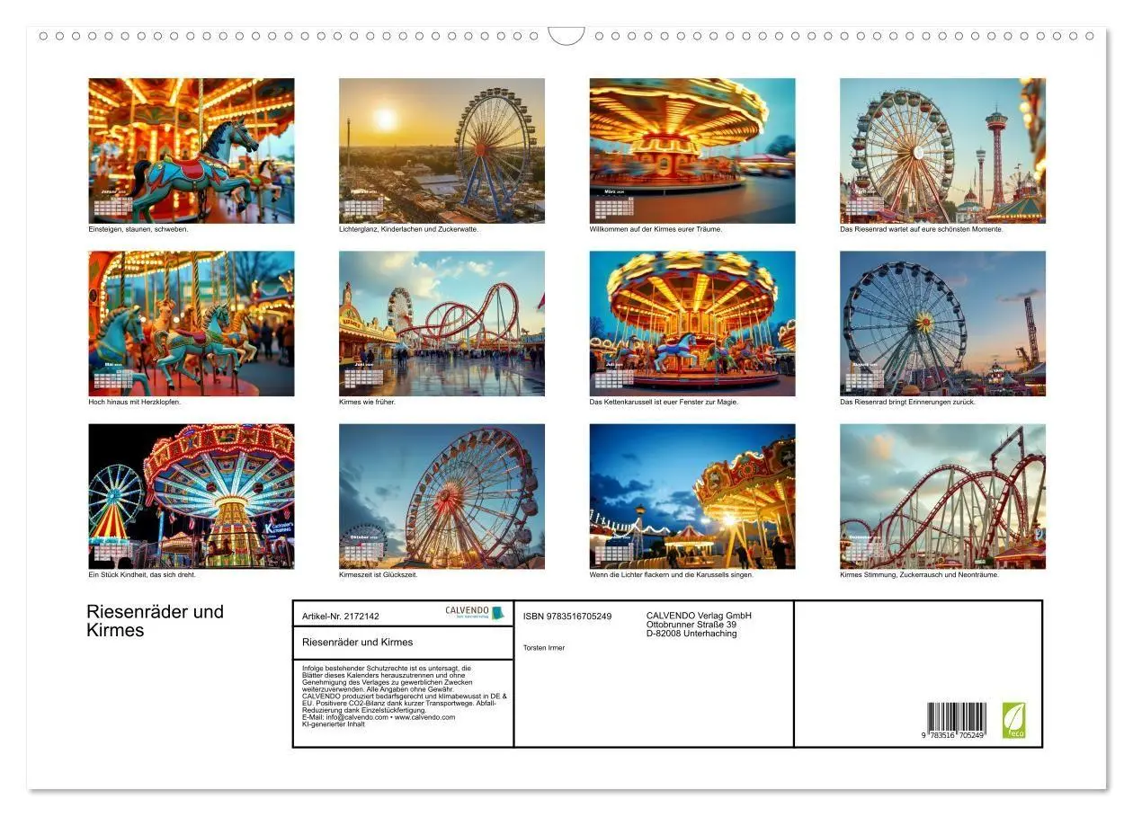 Bild: 9783516705249 | Riesenräder und Kirmes (Wandkalender 2026 DIN A2 quer), CALVENDO...