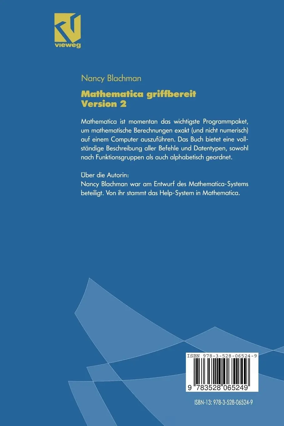 Rückseite: 9783528065249 | Mathematica griffbereit | Version 2 | Nancy Blachman | Taschenbuch