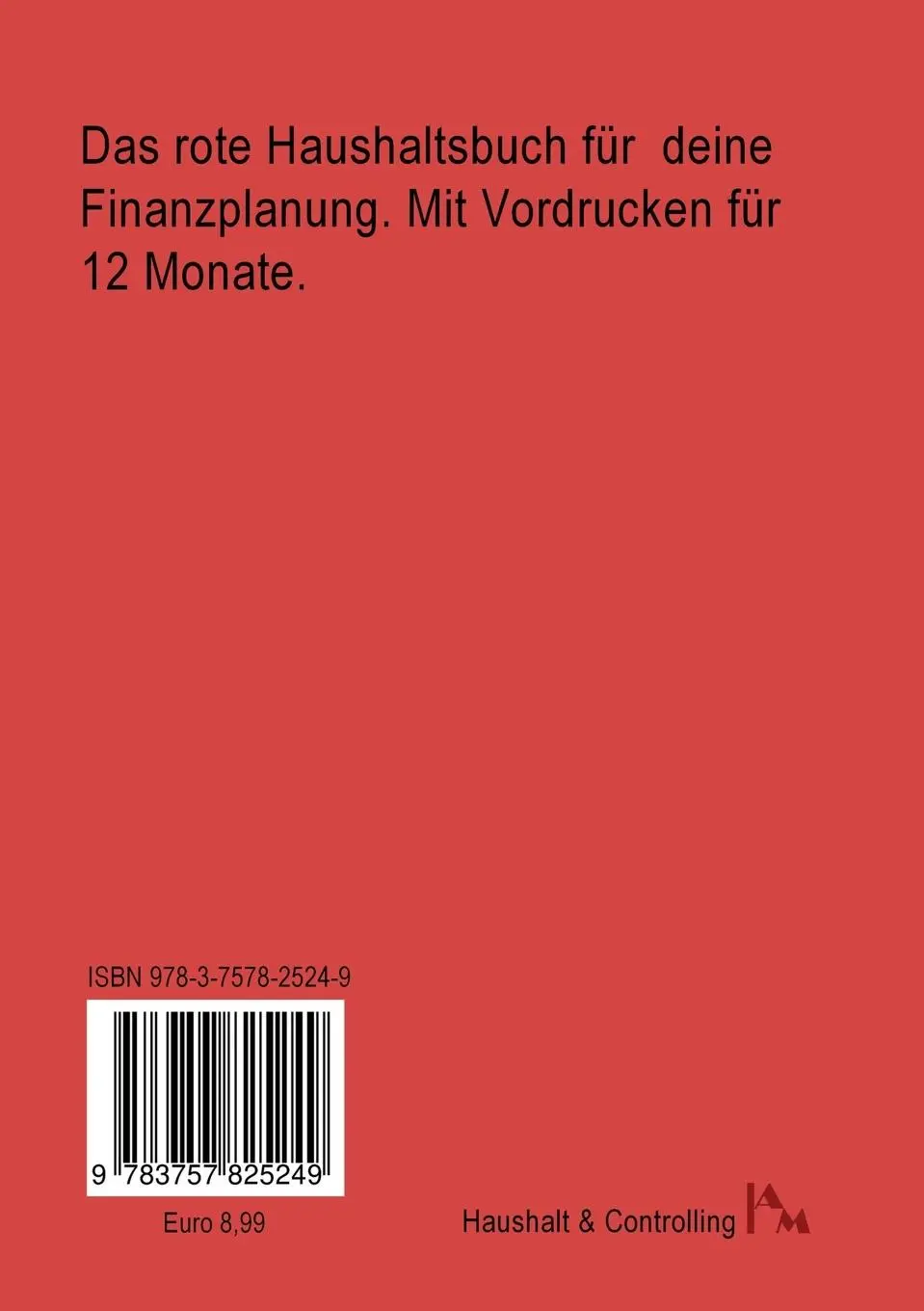 Rückseite: 9783757825249 | Mein rotes Haushaltsbuch | Angela Mackert | Taschenbuch | 144 S.