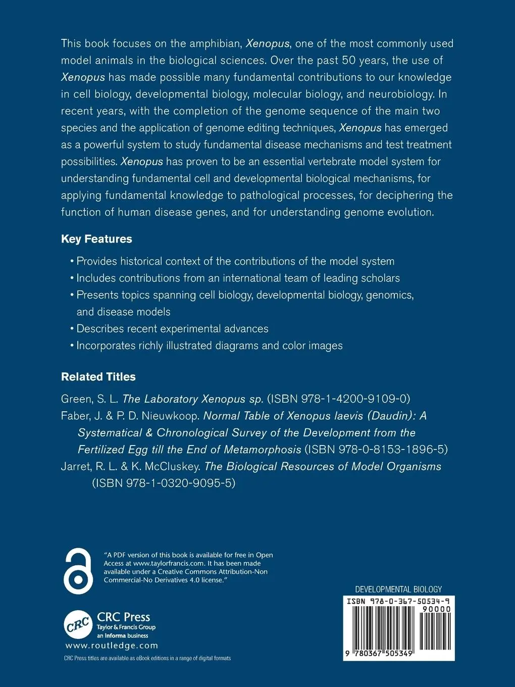 Rückseite: 9780367505349 | Xenopus | From Basic Biology to Disease Models in the Genomic Era