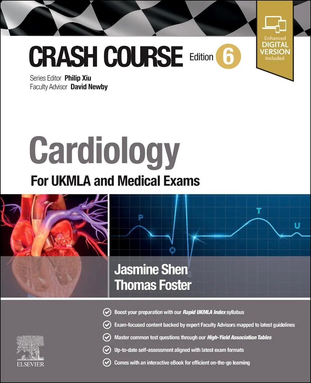 Cover: 9780443115349 | Crash Course Cardiology | For UKMLA and Medical Exams | Shen (u. a.)