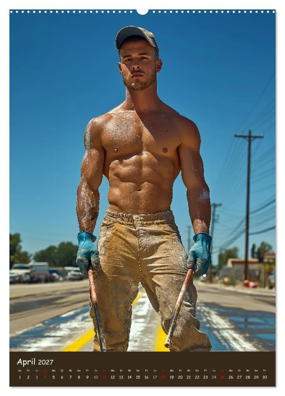 Bild: 9783516935349 | Harte Männer - Sexy Bauarbeiter mit Sixpack (hochwertiger Premium...