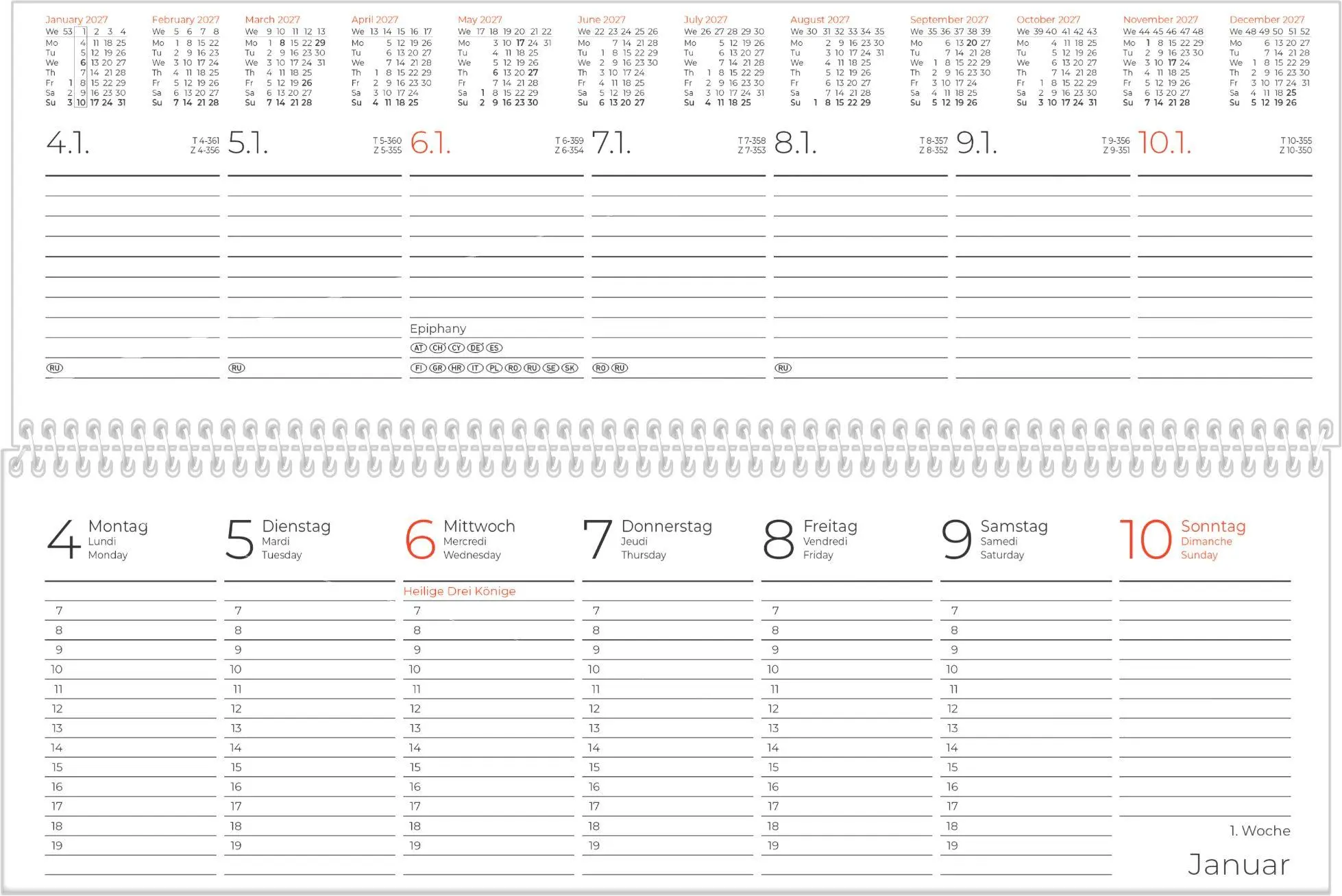 Bild: 4069095015449 | Tischkalender Expert schwarz 2027 | Neumann Verlage GmbH &amp; Co. KG