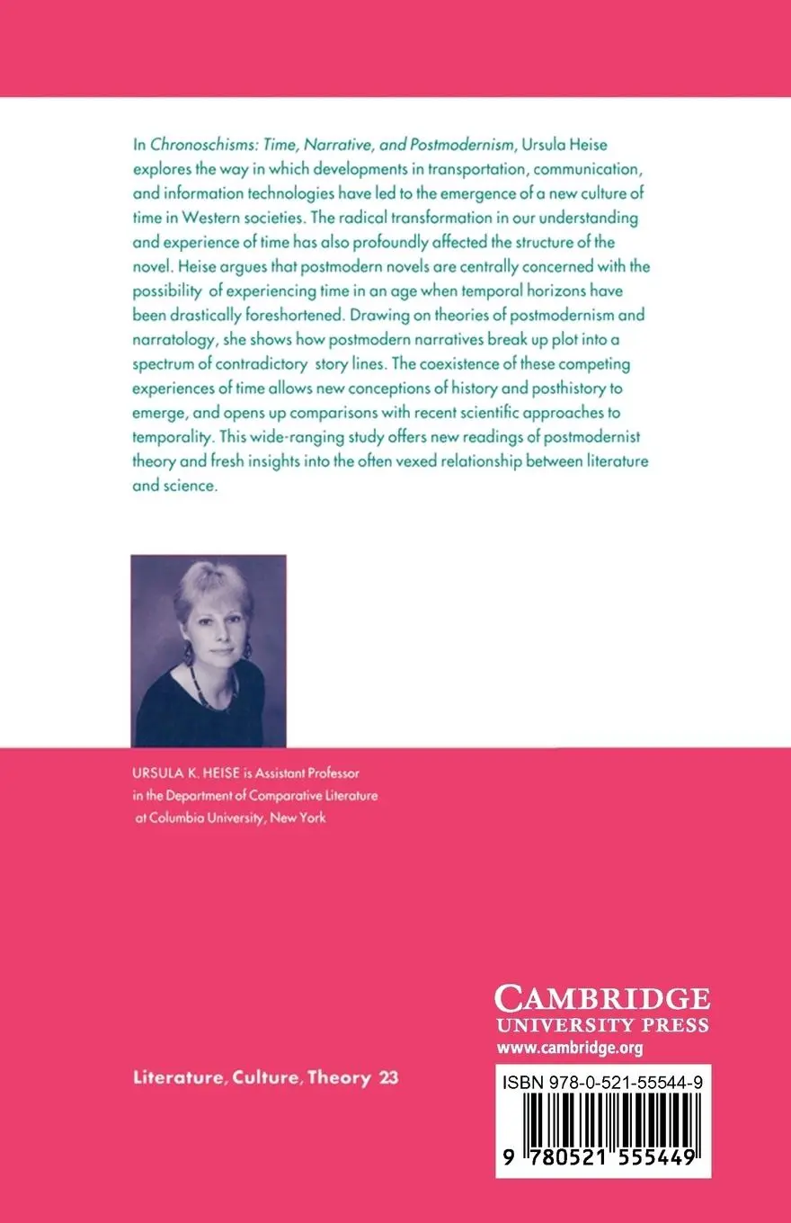Rückseite: 9780521555449 | Chronoschisms | Time, Narrative, and Postmodernism | Ursula K. Heise