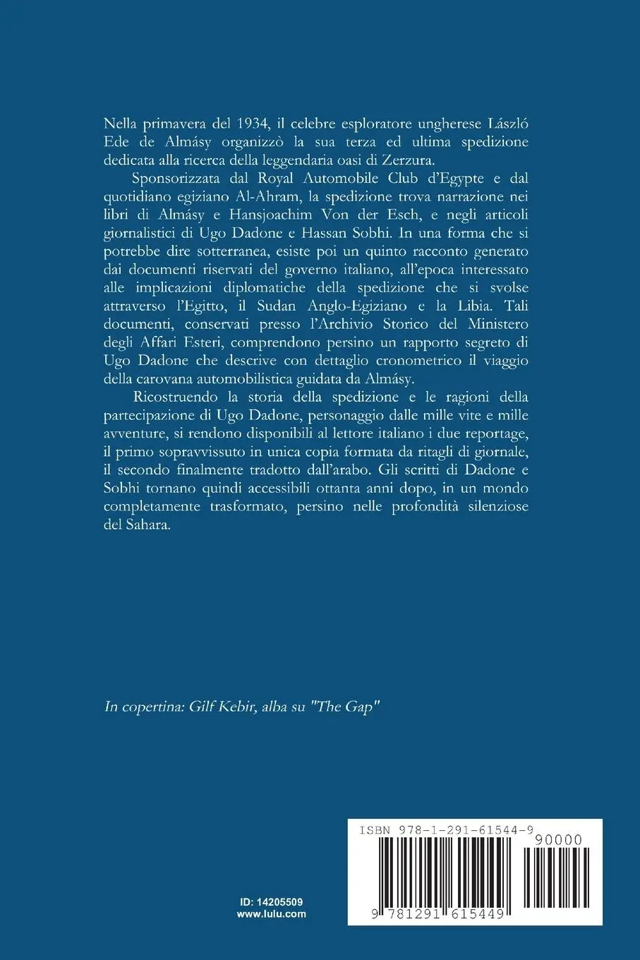 Rückseite: 9781291615449 | Nel Sahara, sulle tracce di Mister D. | Alessandro Menardi Noguera