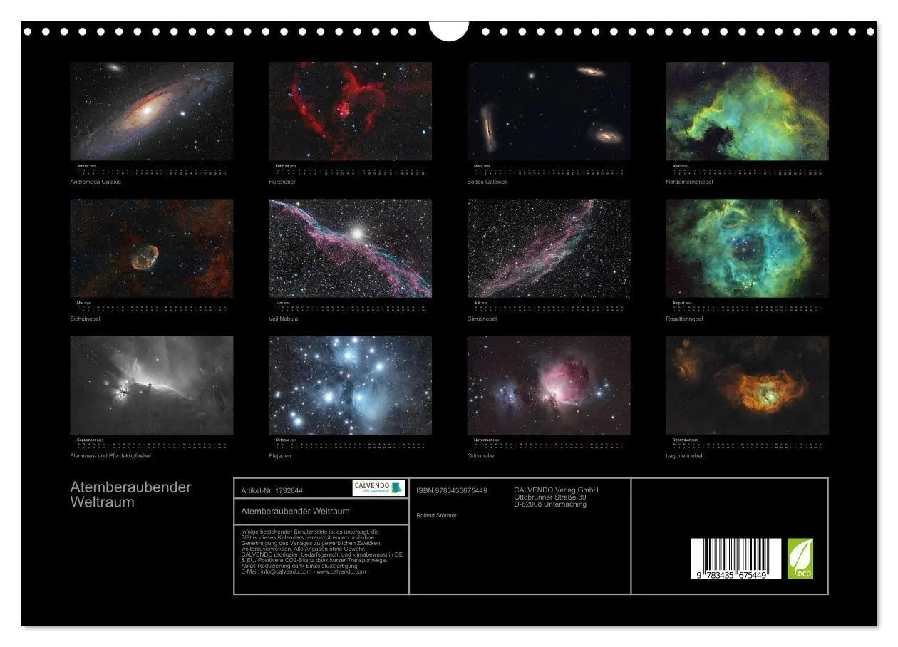 Bild: 9783435675449 | Atemberaubender Weltraum (Wandkalender 2025 DIN A3 quer), CALVENDO...