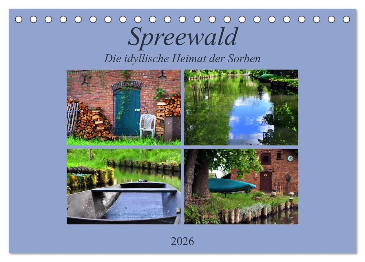 Cover: 9783457765449 | Spreewald - Idyllische Heimat der Sorben (Tischkalender 2026 DIN A5...