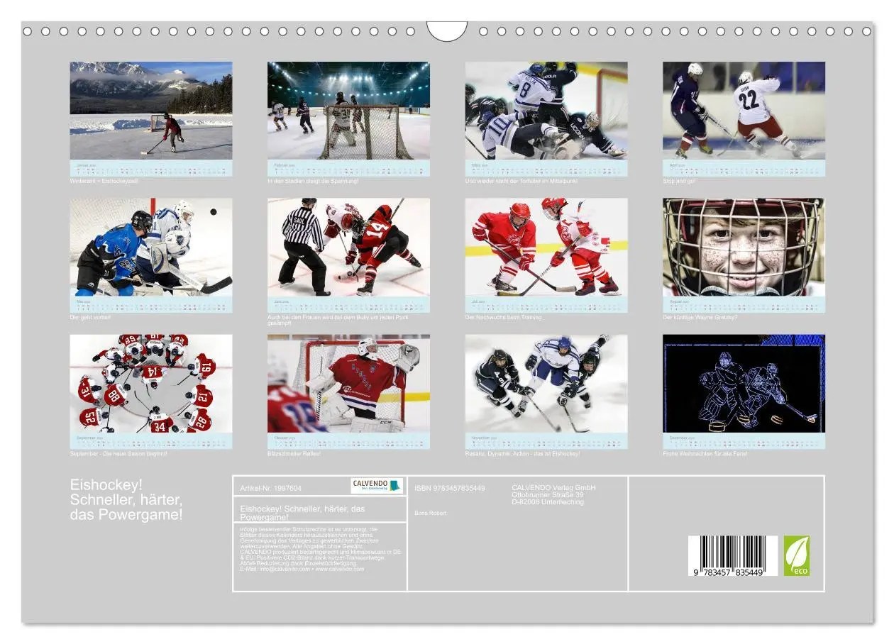 Bild: 9783457835449 | Eishockey! Schneller, härter, das Powergame! (Wandkalender 2026 DIN...