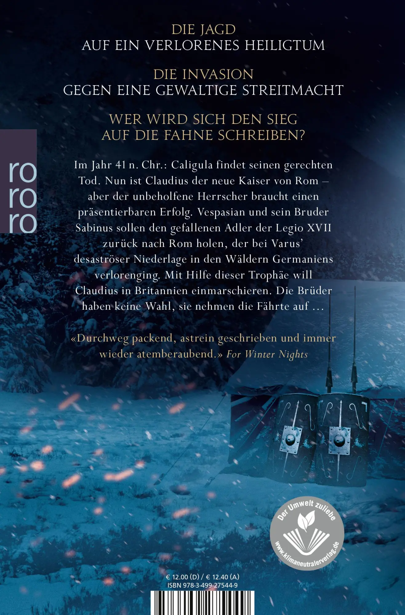 Rückseite: 9783499275449 | Vespasian. Der gefallene Adler | Robert Fabbri | Taschenbuch | 608 S.