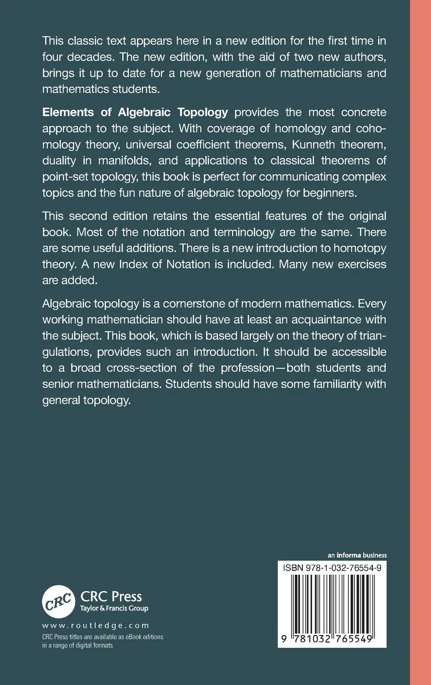 Rückseite: 9781032765549 | Elements of Algebraic Topology | Harold R. Parks (u. a.) | Buch | 2025