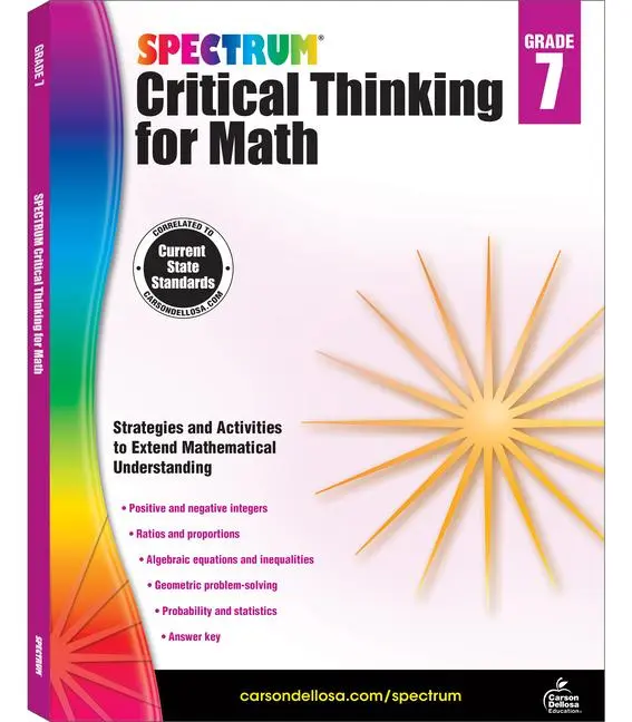 Cover: 9781483835549 | Spectrum Critical Thinking for Math, Grade 7 | Volume 49 | Spectrum