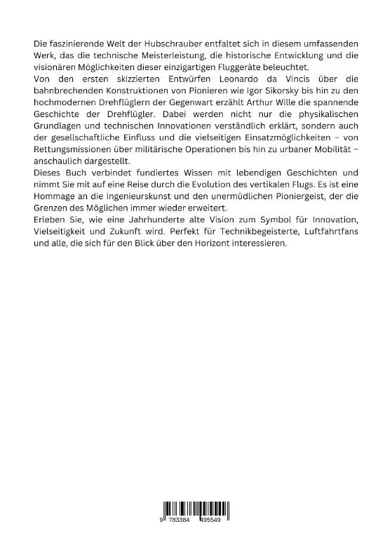 Rückseite: 9783384495549 | Hubschrauber: Technik, Geschichte, Visionen | Arthur Wille | Buch