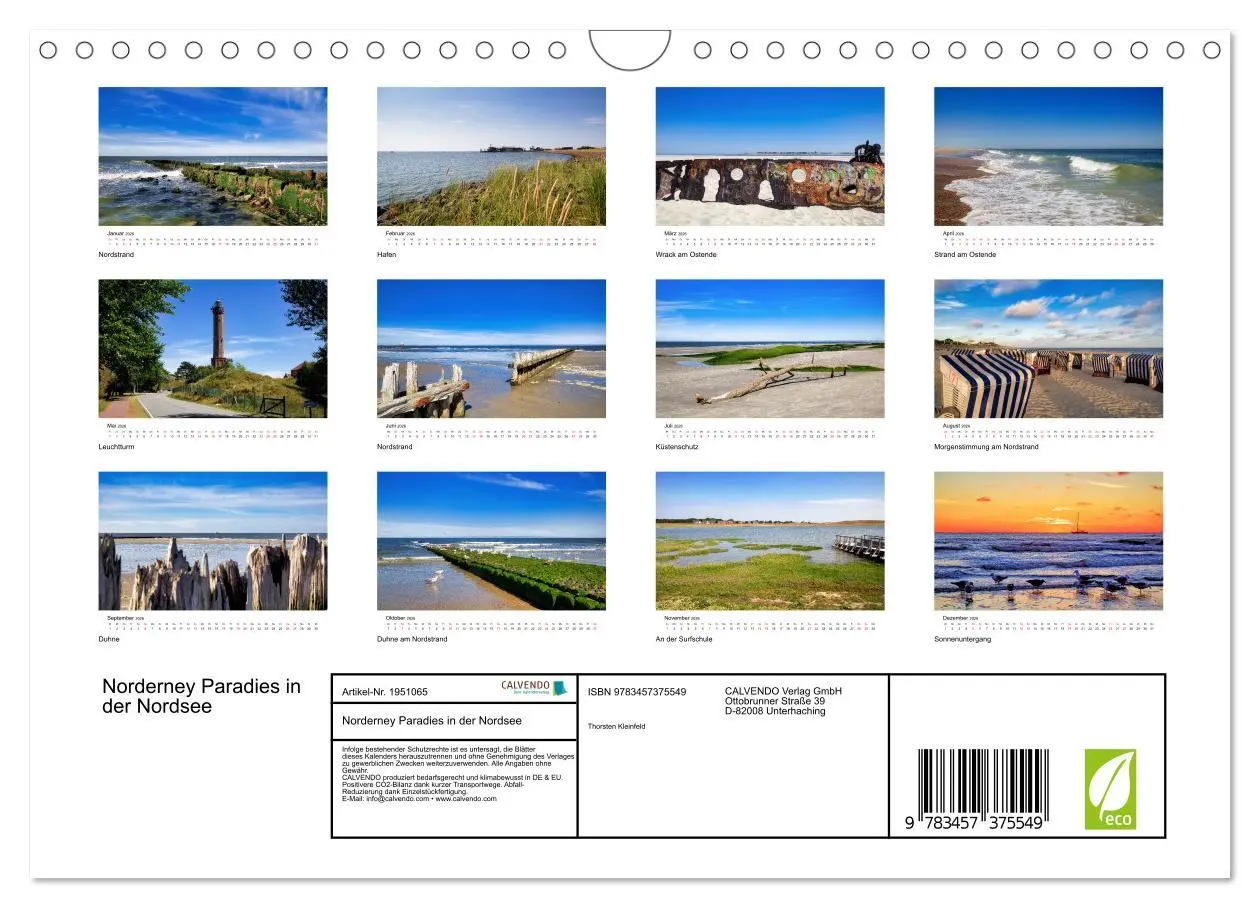 Bild: 9783457375549 | Norderney Paradies in der Nordsee (Wandkalender 2026 DIN A4 quer),...